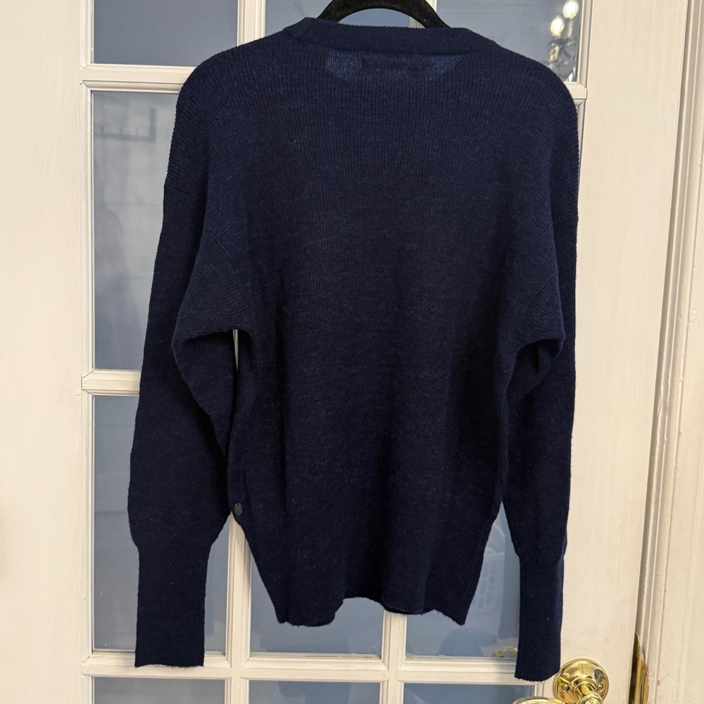 SCOTCH & SODA Bandanarama Women's Navy Blue Paisley Print Wool Alpaca Sweater - Picture 2 of 5